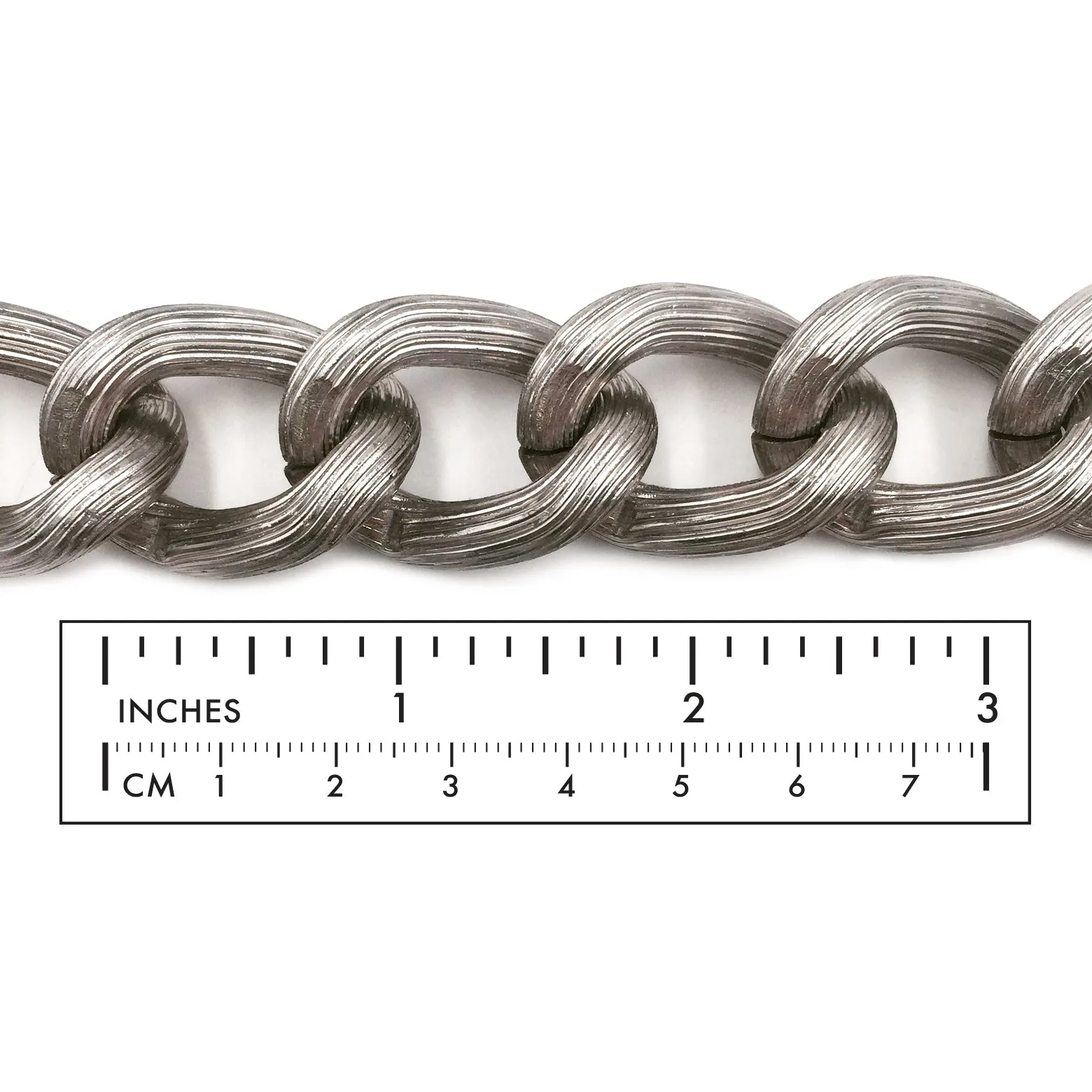 ACYF1104 Aluminum Large Textured Link Chain CHOOSE COLOR BELOW