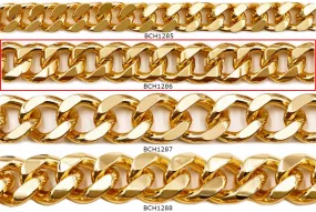 BCH1286 18k Gold Plated Curb Chain
