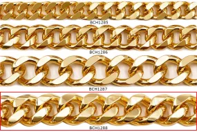 BCH1288 18k Gold Plated Cuban Link Chain