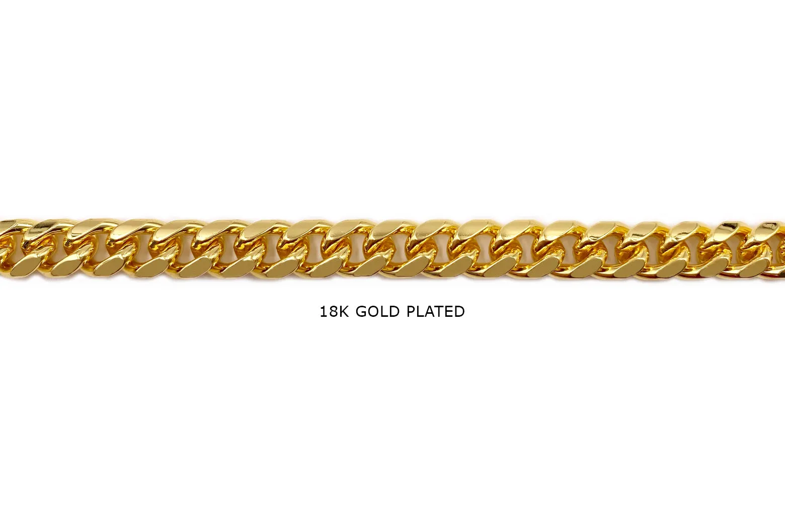 BCH1309 18k Gold Plated Rounded Curb Chain