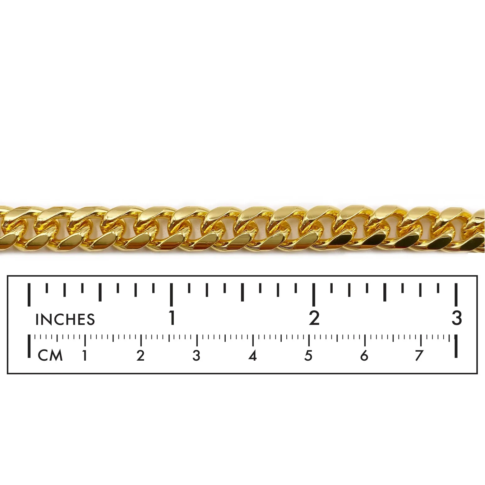 BCH1309 18k Gold Plated Rounded Curb Chain