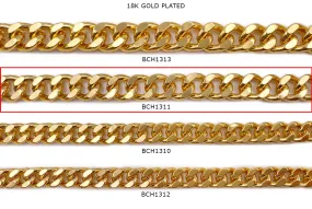 BCH1311  18k Gold Plated Curb Chain BCH1311  18k Gold Plated Curb Chain