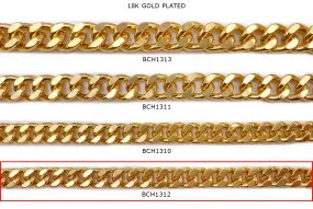 BCH1312  18k Gold Plated Curb Chain BCH1312  18k Gold Plated Curb Chain
