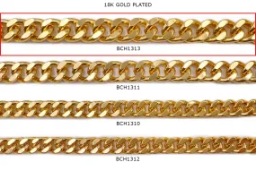 BCH1313  18k Gold Plated Curb Chain BCH1313  18k Gold Plated Curb Chain