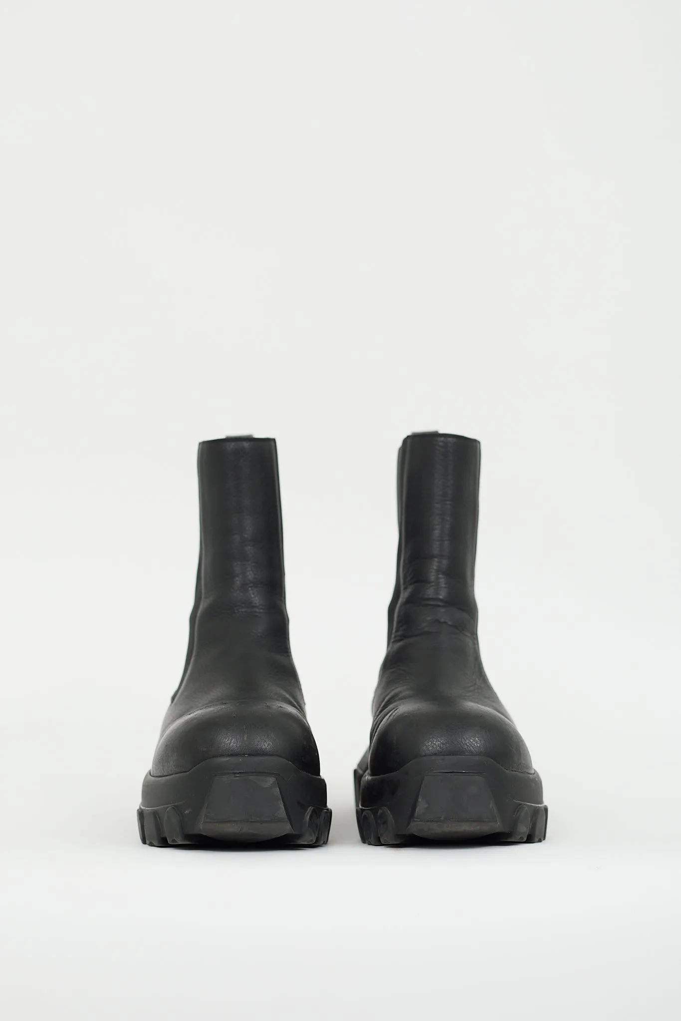 Black Leather Bozo Tractor Boot