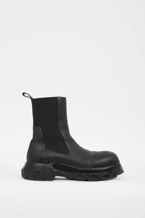 Black Leather Bozo Tractor Boot