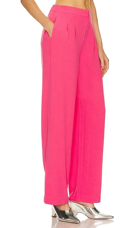 Central Park West Daisy Wideleg Pants in Fuchsia