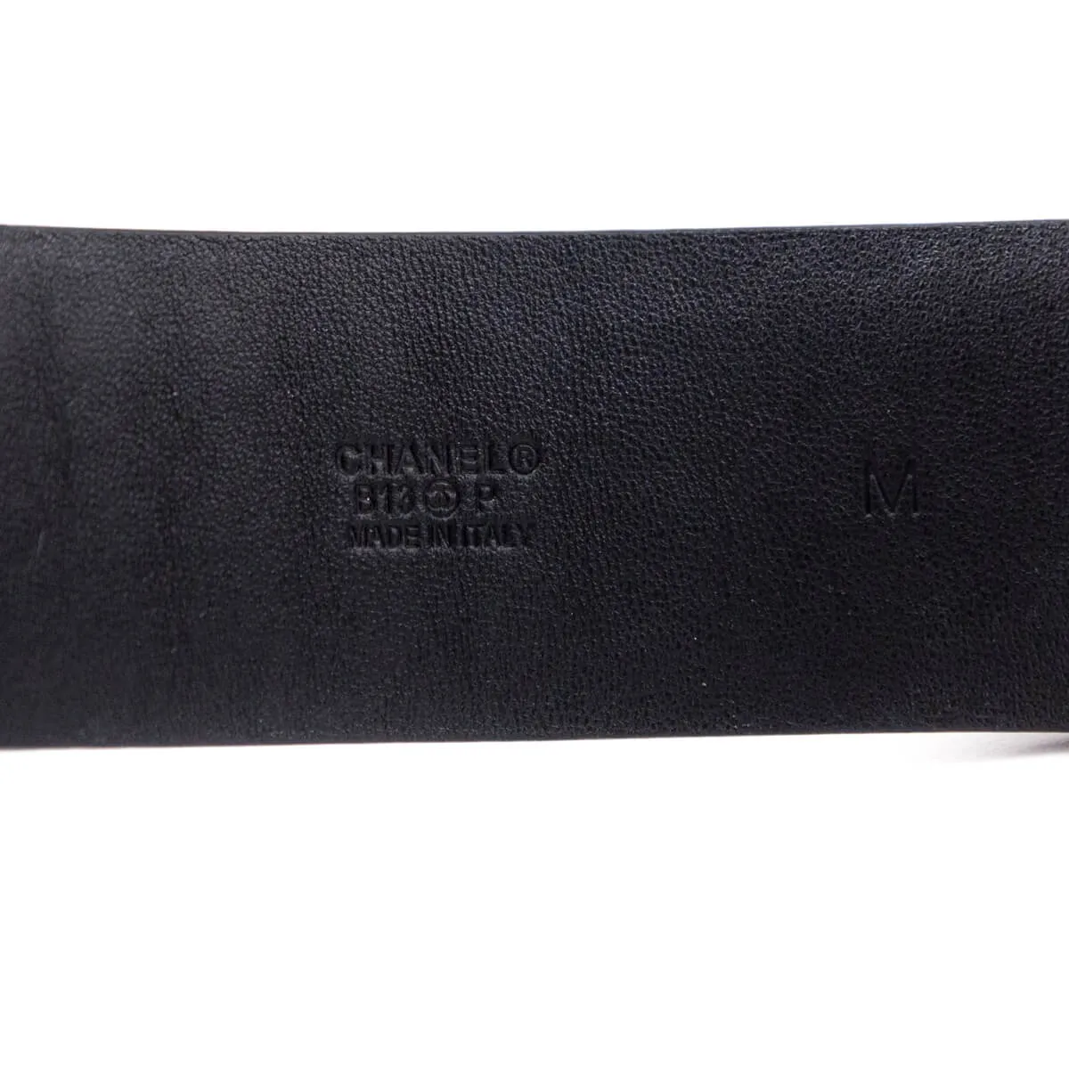 Chanel Black Leather Chain Turnlock CC Bracelet