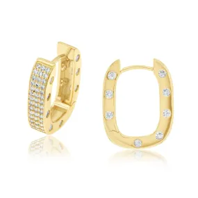 Chunky Pave Horseshoe Hoops Chunky Pave Horseshoe Hoops