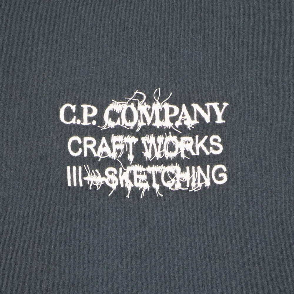 Craftworks Embroidery & Back Graphic T-Shirt