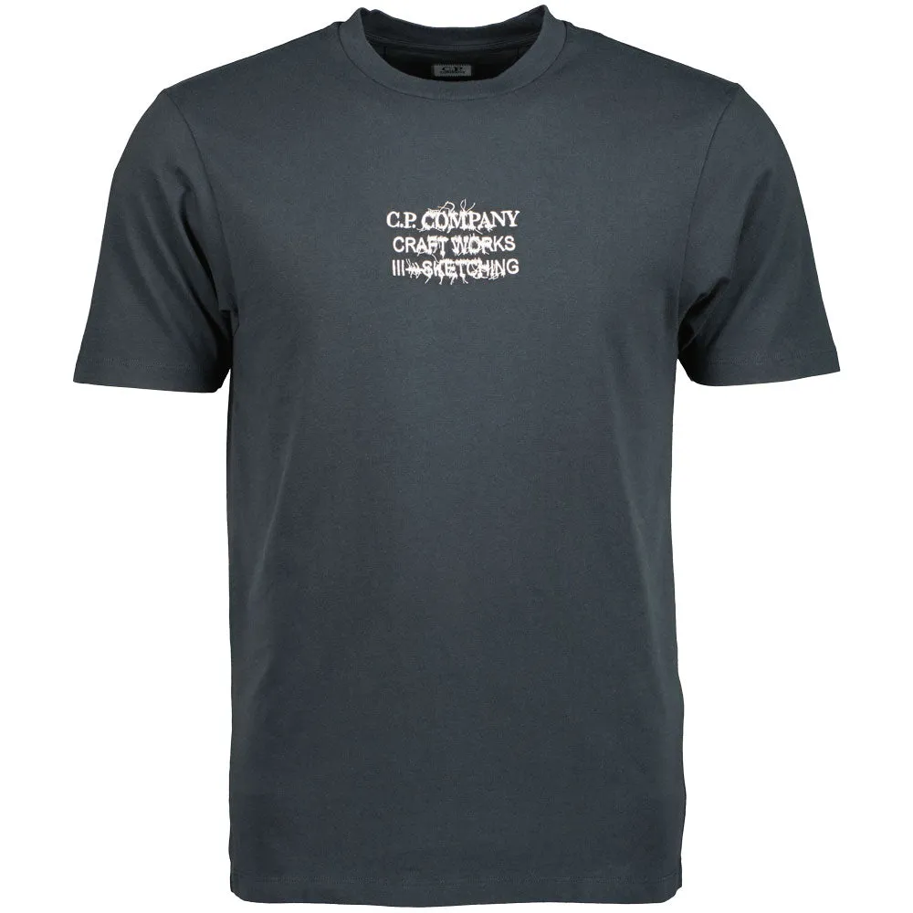 Craftworks Embroidery & Back Graphic T-Shirt