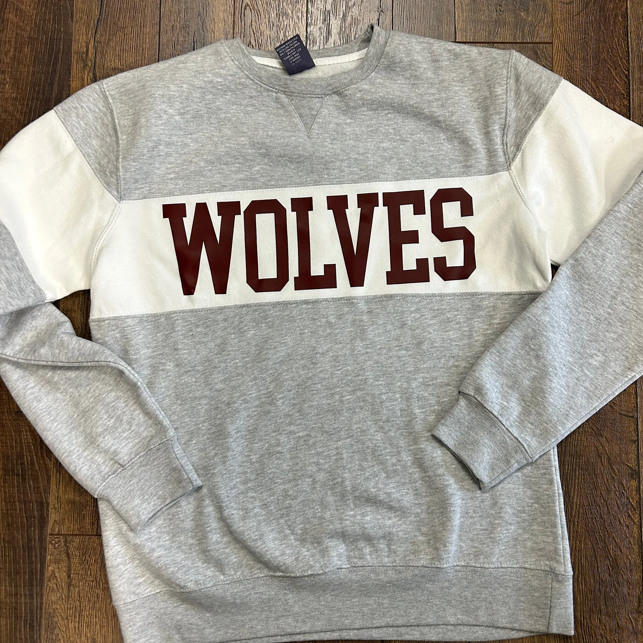 Custom School Spirit Mascot Crew Neck Sweatshirt