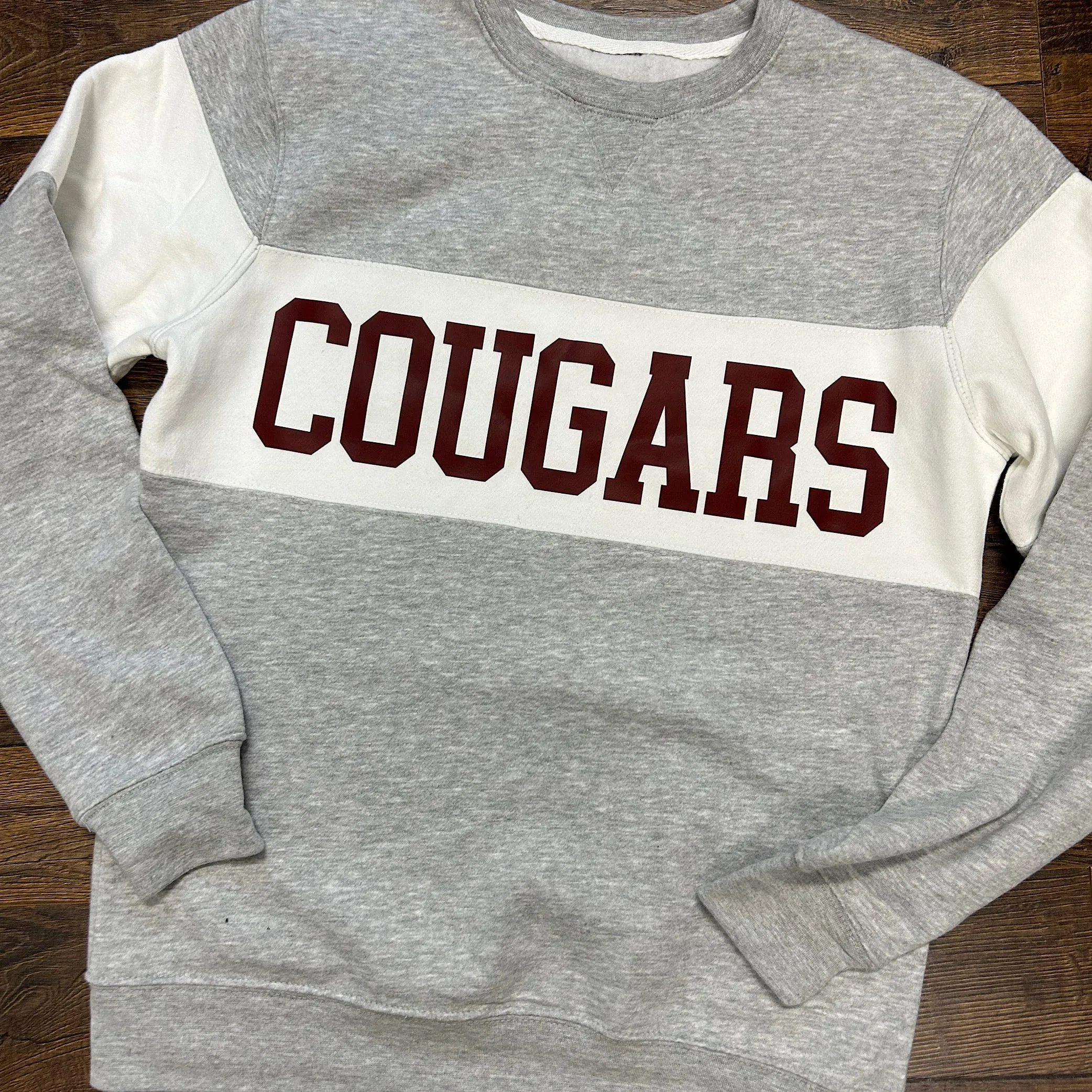 Custom School Spirit Mascot Crew Neck Sweatshirt