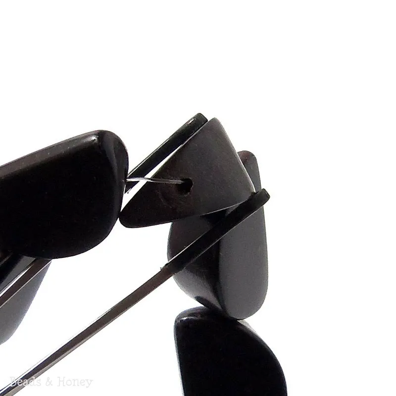 Ebony Wood Melon Slice 18x30mm (10pcs)