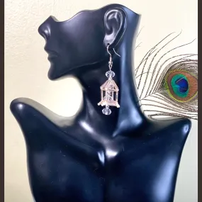 Hand-Beaded Himmeli earrings | 3D Cage- QuiseJewels