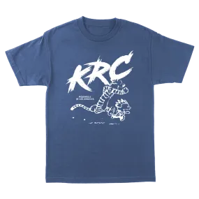KRC CALVIN AND HOBBES T-SHIRT IN BLUE
