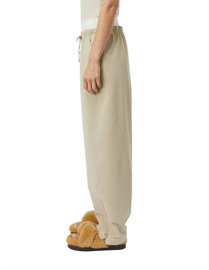 LUCIA MONOGRAM PANT - OYSTER