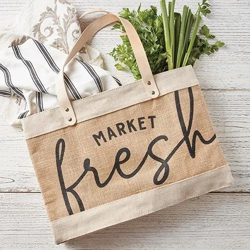 Market Fresh Jute Tote