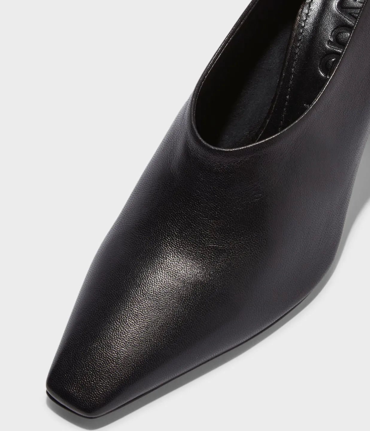 Nova Nappa Leather Heel in Black
