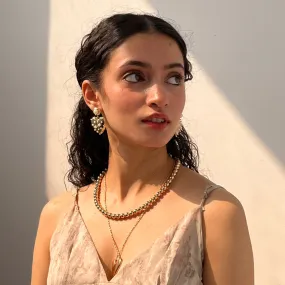 Pearlfect Golden Embrace 18k Gold-Plated Earrings