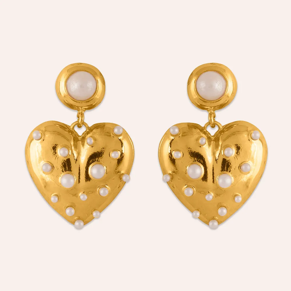 Pearlfect Golden Embrace 18k Gold-Plated Earrings