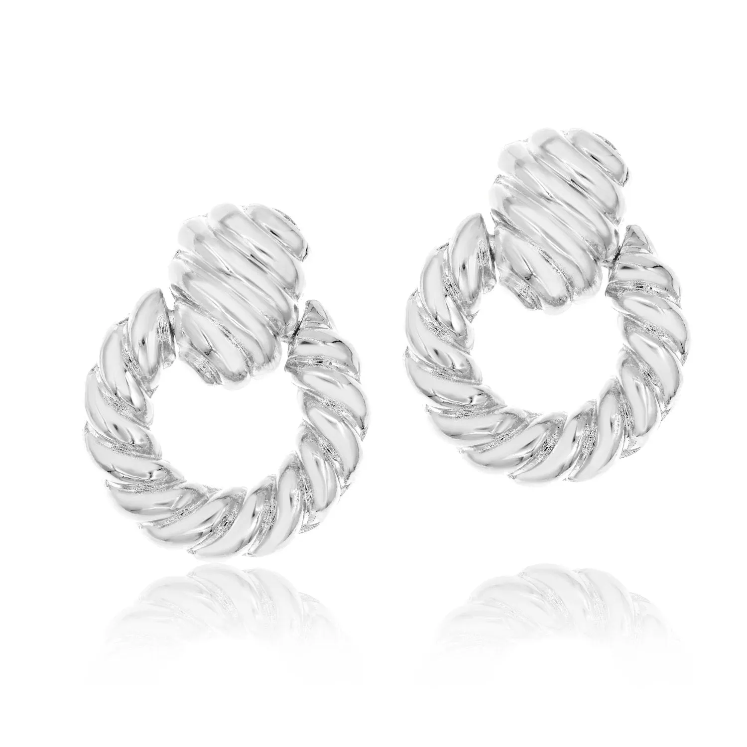 Textured Round Drop Earrings