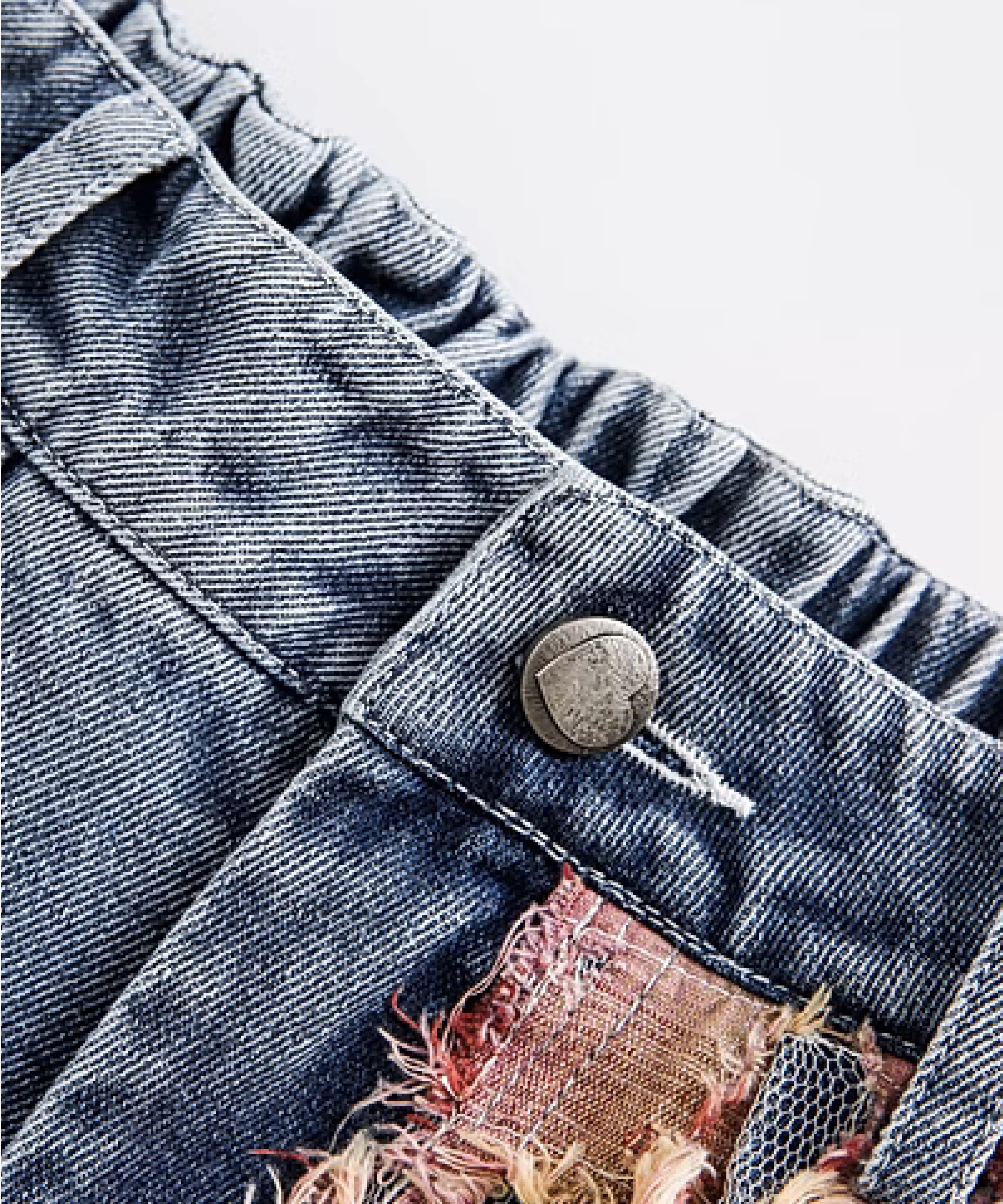 Unique Stitching Denim Pants