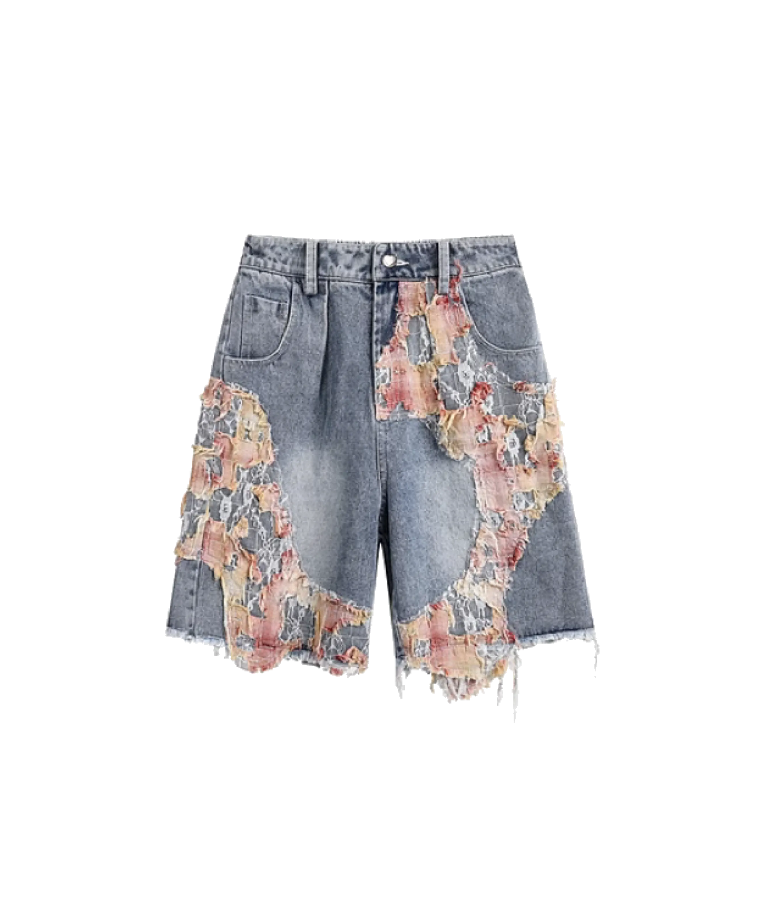 Unique Stitching Denim Pants