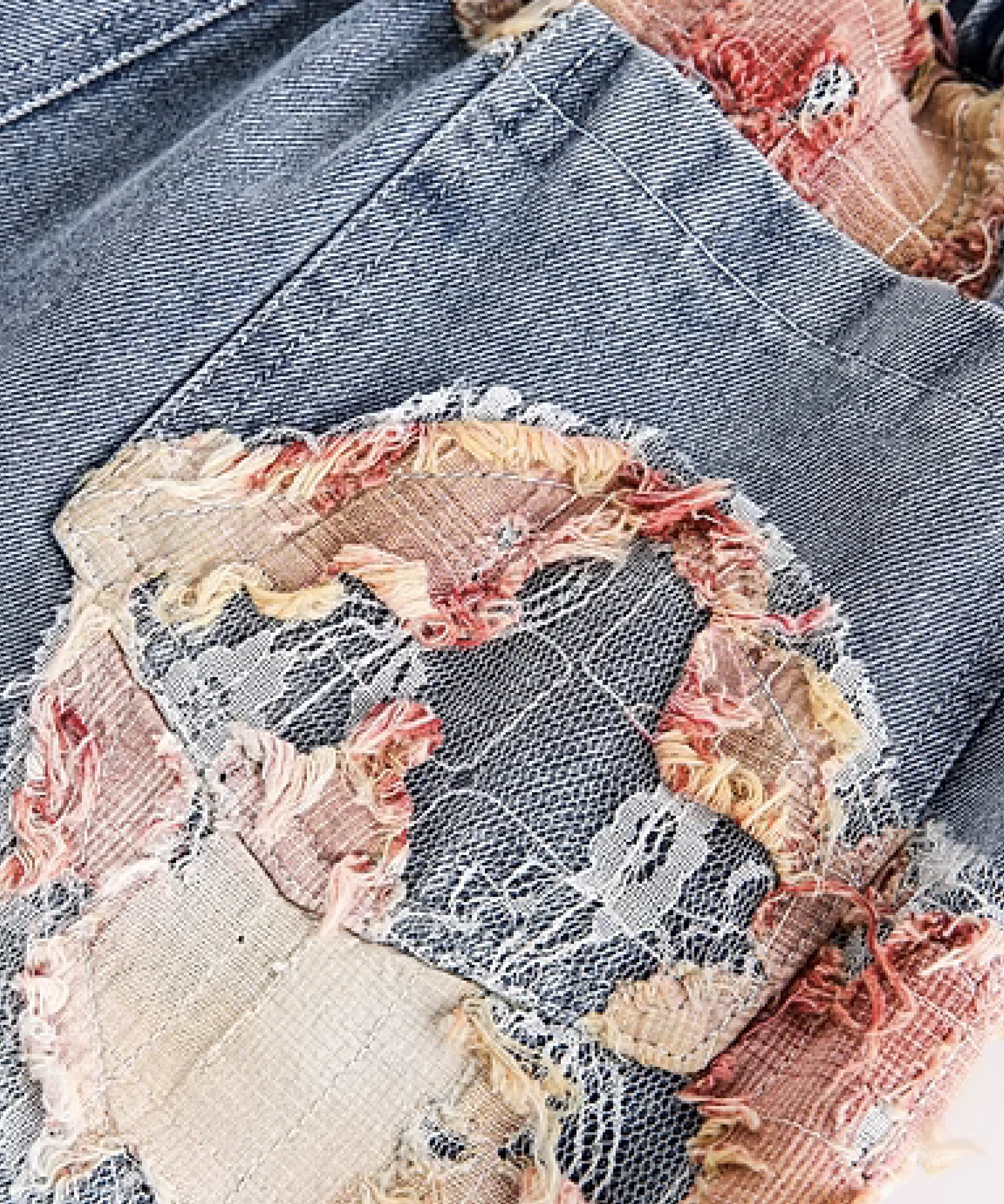 Unique Stitching Denim Pants