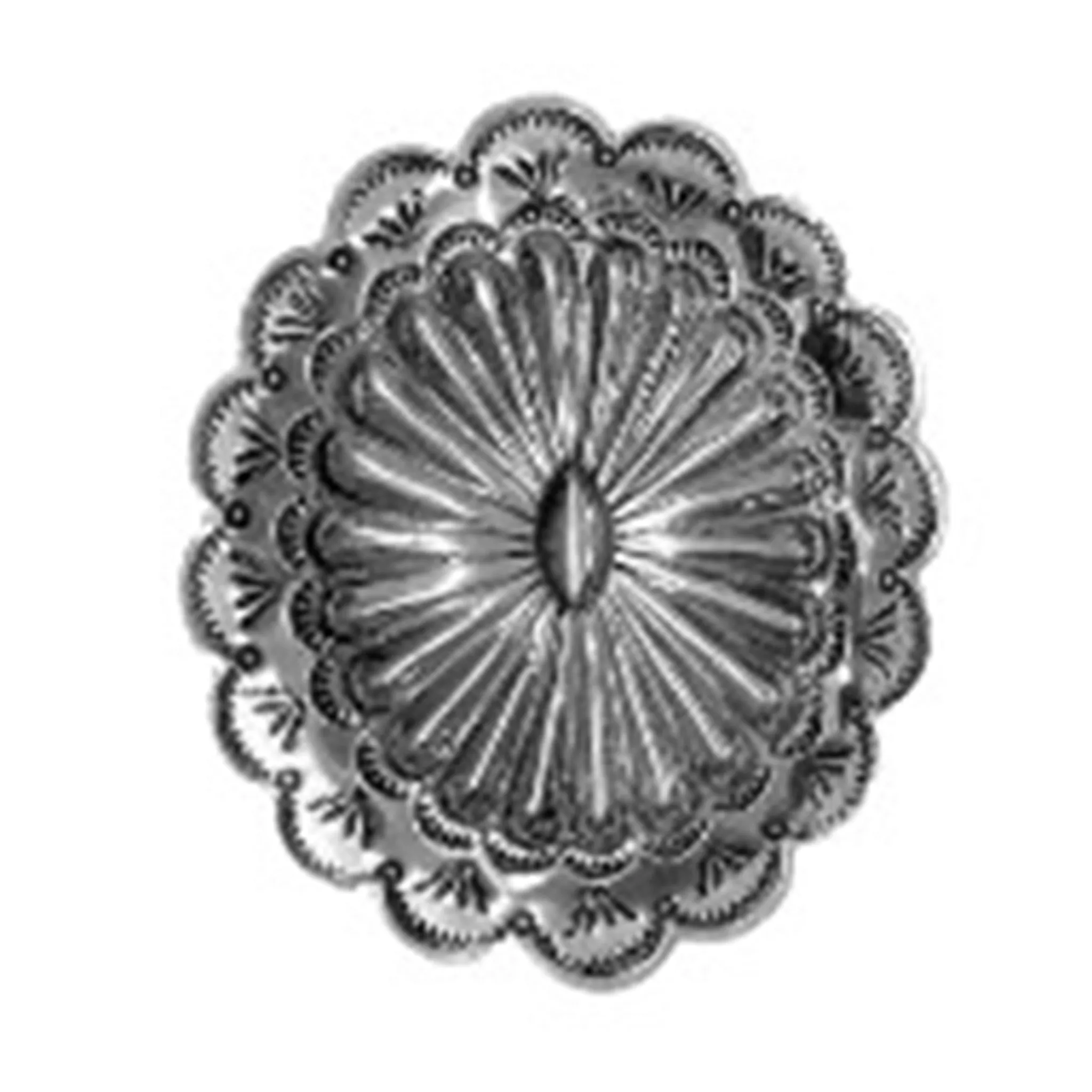 West & Co Silver Round Concho Scarf Slide