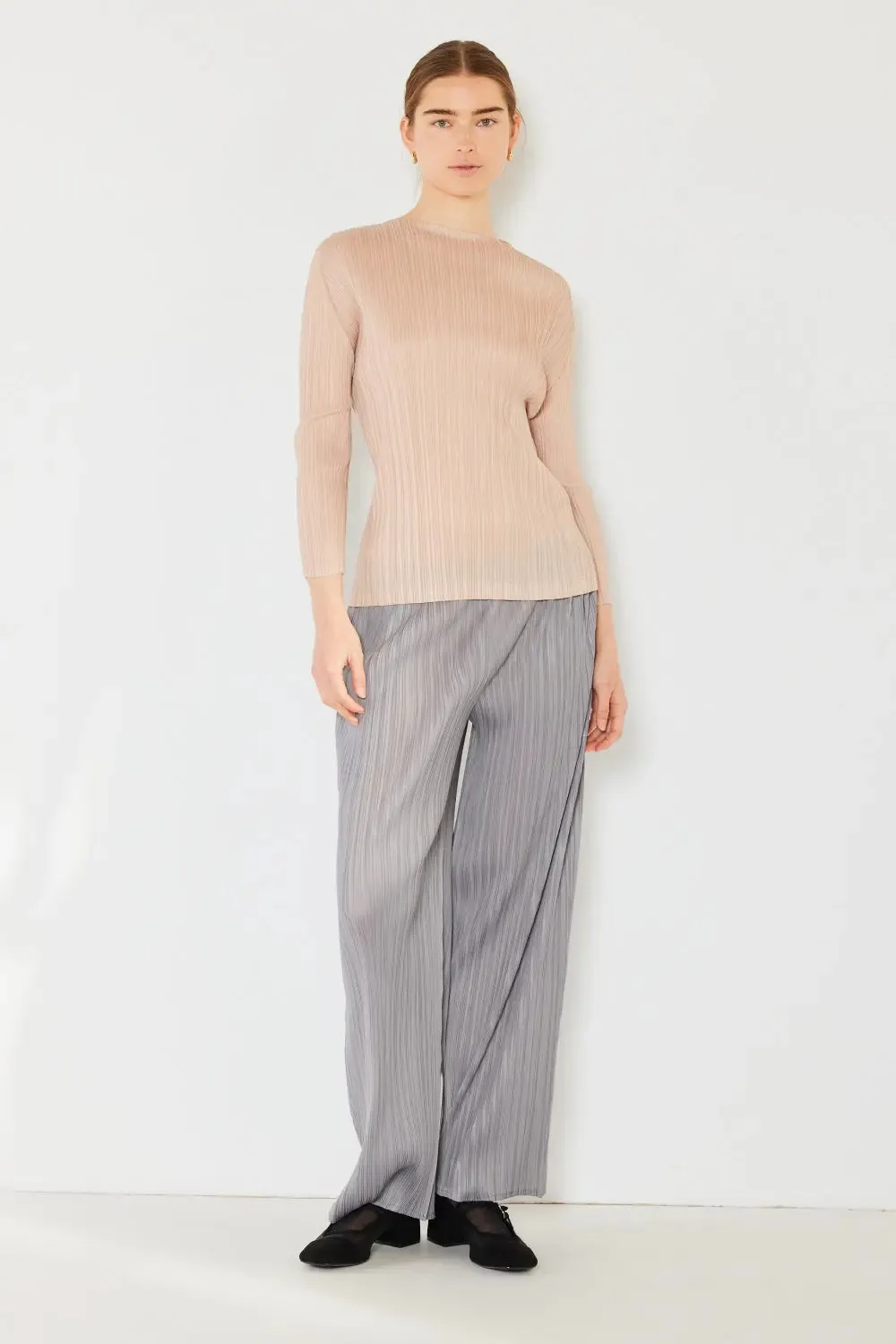 Women's Pleated Top - Boatneck, Long Sleeve by Marina West Swim