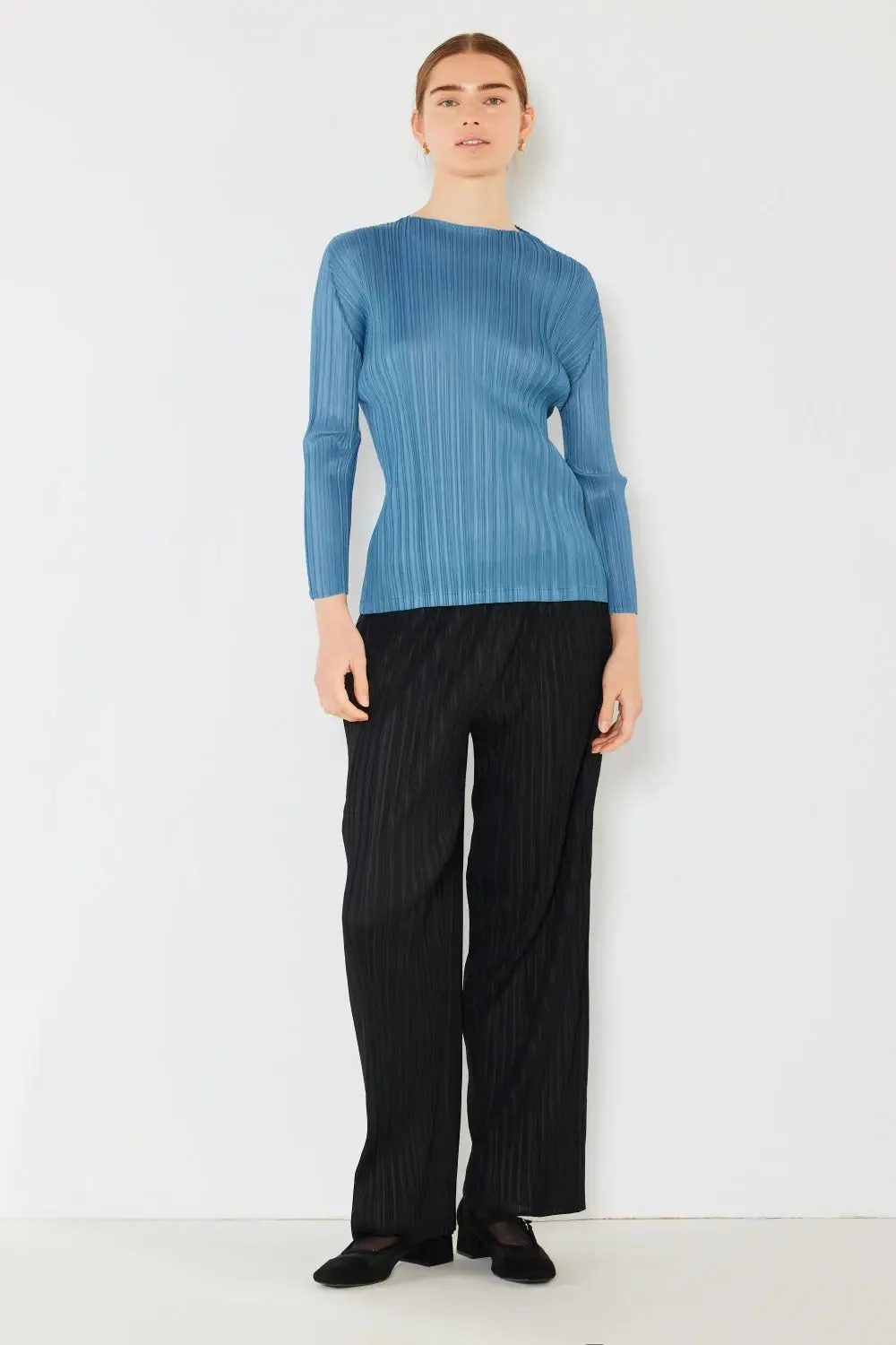 Women's Pleated Top - Boatneck, Long Sleeve by Marina West Swim