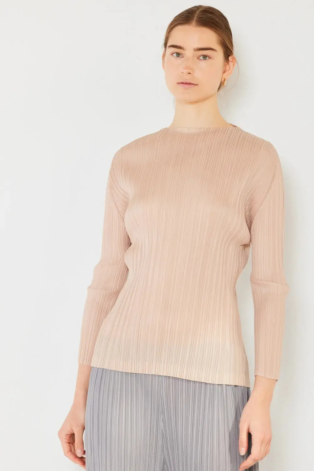 Women's Pleated Top - Boatneck, Long Sleeve by Marina West Swim