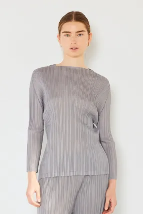 Women's Pleated Top - Boatneck, Long Sleeve by Marina West Swim