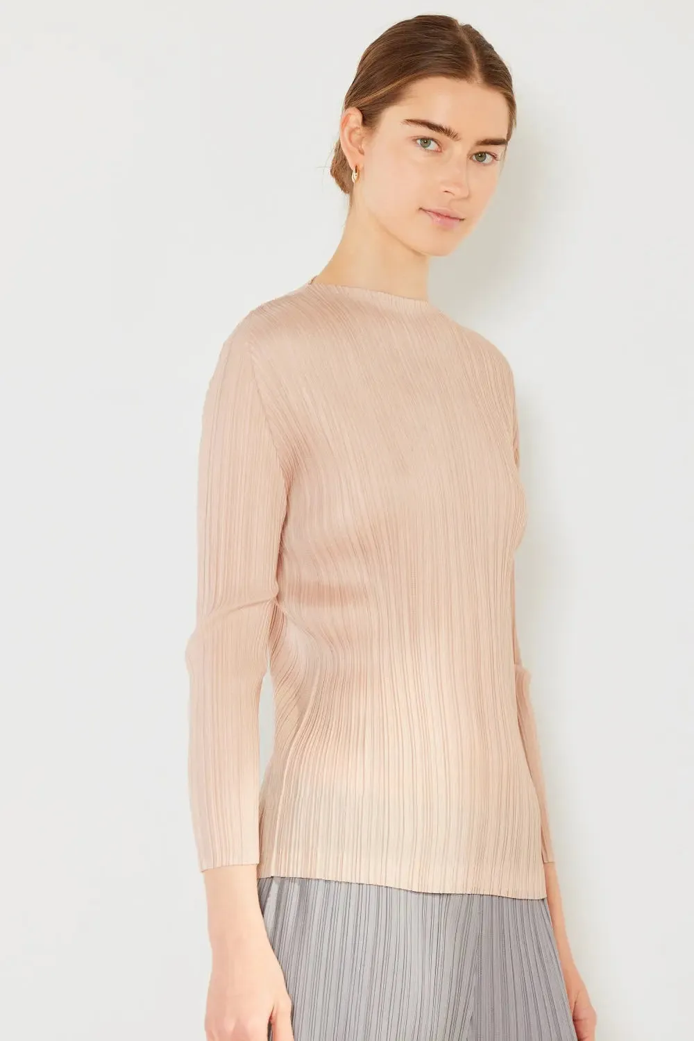 Women's Pleated Top - Boatneck, Long Sleeve by Marina West Swim