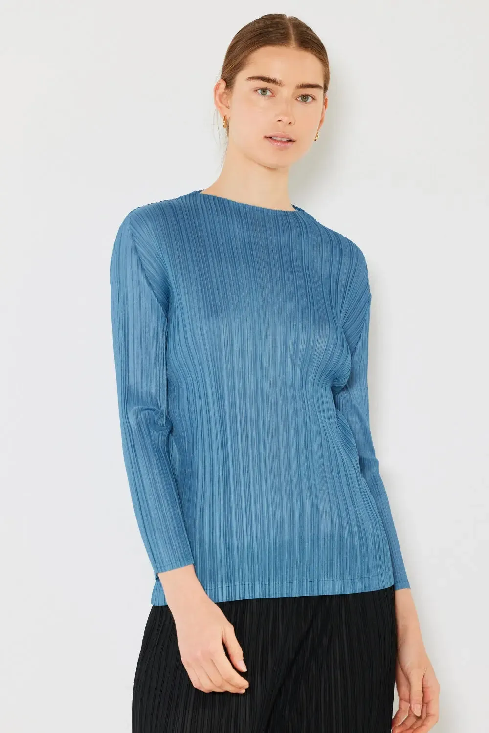 Women's Pleated Top - Boatneck, Long Sleeve by Marina West Swim