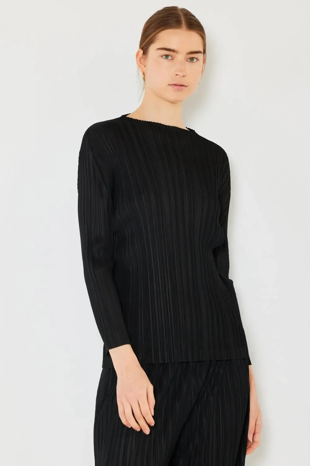 Women's Pleated Top - Boatneck, Long Sleeve by Marina West Swim