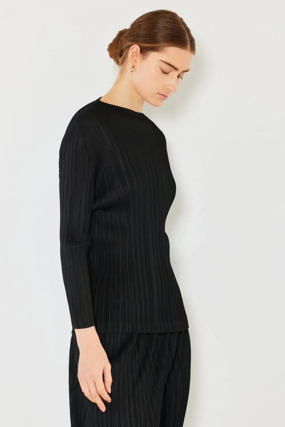Women's Pleated Top - Boatneck, Long Sleeve by Marina West Swim