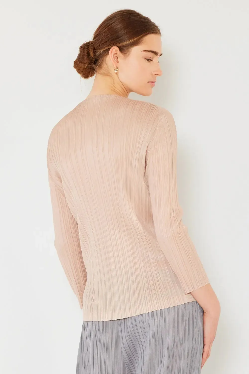 Women's Pleated Top - Boatneck, Long Sleeve by Marina West Swim