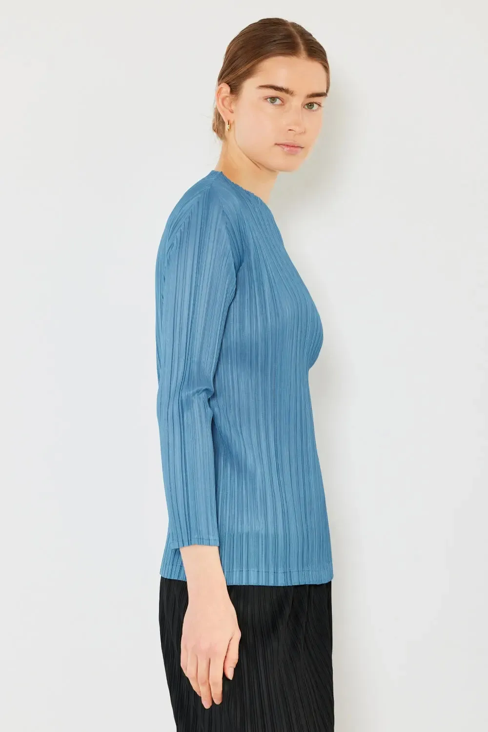 Women's Pleated Top - Boatneck, Long Sleeve by Marina West Swim